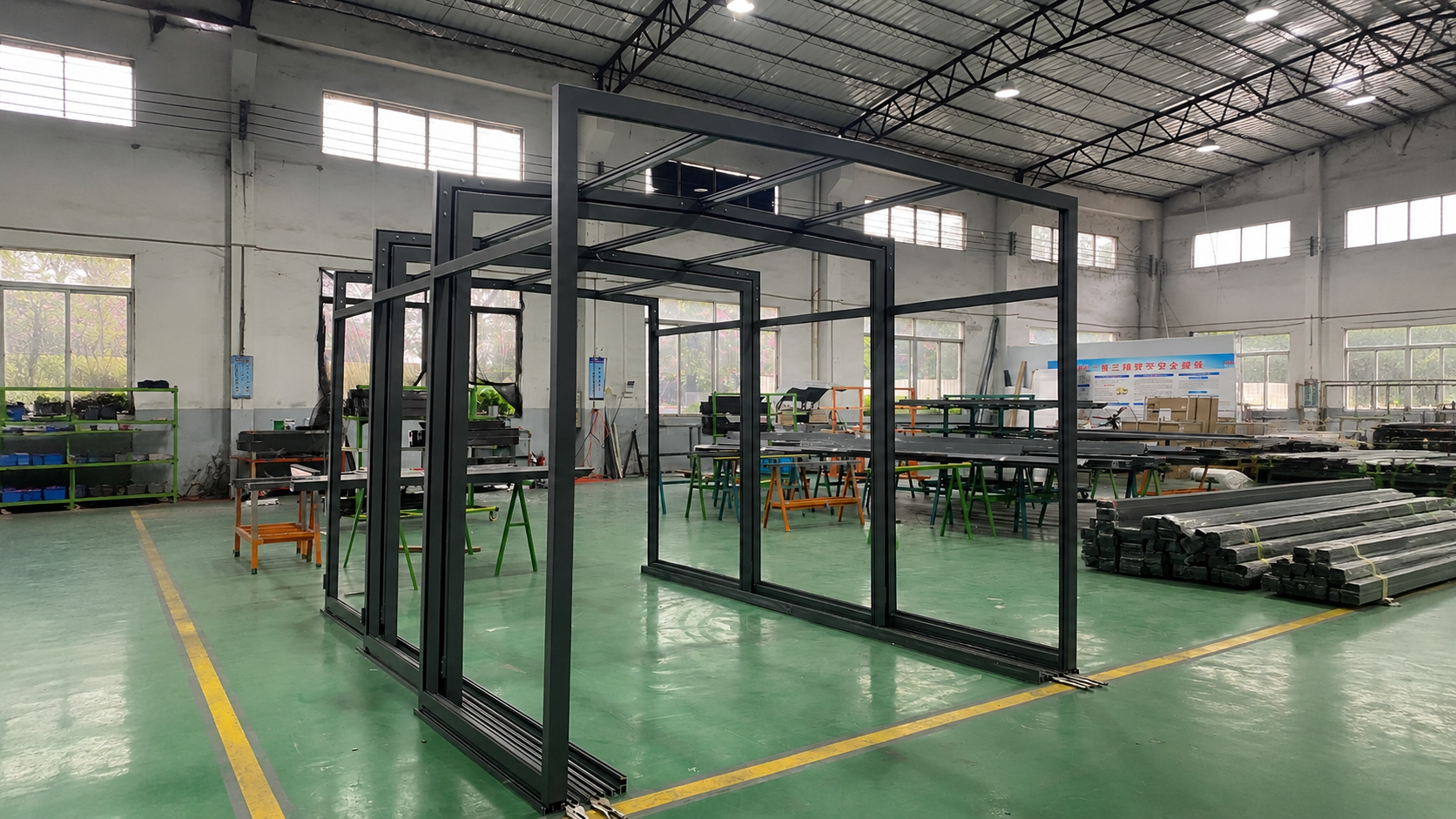 里昂经销商伸缩车库展示参考图